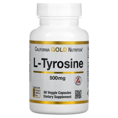 California Gold Nutrition L-tyrosine (L-тирозин) 500 мг 60 капсул