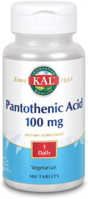 KAL Pantothenic Acid (Пантотеновая кислота) 100 мг 100 таблеток