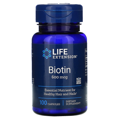 Life Extension Biotin (Биотин) 600 мкг 100 капсул