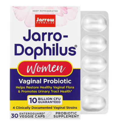 Jarrow Formulas Jarro-Dophilus (вагинальный пробиотик для женщин 10 млрд КОЕ) 30 растительных капсул Enteroguard срок годности 03/2023