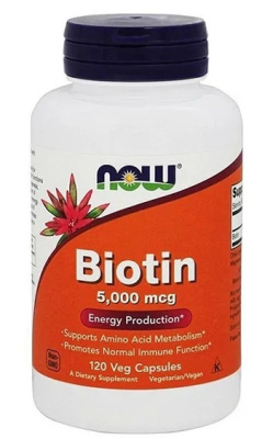 NOW Biotin (Биотин) 5000 мкг 120 капсул