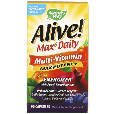 Nature's Way Alive! Max6 Daily мультивитаминный комплекс 90 капсул