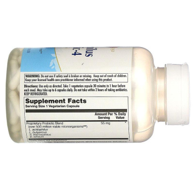 KAL Acidophilus Probiotic-4 (Пробиотик ацидофилус-4) 500 мг 250 вег. капсул