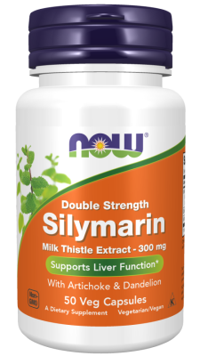 NOW Silymarin Milk Thistle Extract Double Strength (Экстракт расторопши) 300 мг 50 вег капсул