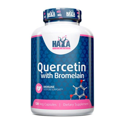 Haya Labs Quercetin with bromelain (Кверцетин с бромелайном) 120 вег капсул
