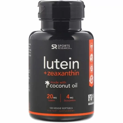 Sports Research Lutein + Zeaxanthin (лютеин и зеаксантин с кокосовым маслом) 120 капсул