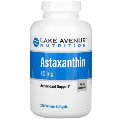 Lake Avenue Nutrition Astaxanthin (астаксантин) 10 мг 365 вегетарианских капсул