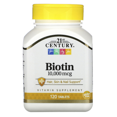 21st Century Biotin (Биотин) 10 000 мкг 120 таблеток