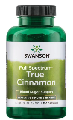 Swanson Full Spectrum True Cinnamon - Featuring Ceylon Cinnamon (Корица полного спектра с цейлонской корицей) 300 мг 120 капсул
