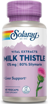 Solaray Vital Extracts Milk Thistle (Экстракт расторопши) 175 мг 60 вег капсул