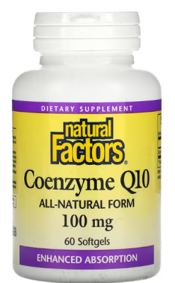 Natural Factors Coenzyme Q10 (Коэнзим Q10) 100 мг 60 гелевых капсул