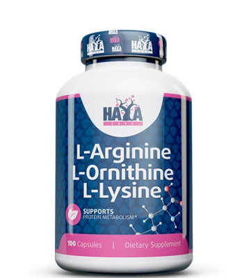 Haya Labs L-Arginine/L-Ornithine/L-Lysine (L-Аргинин / L-Орнитин / L-Лизин) 100 капсул