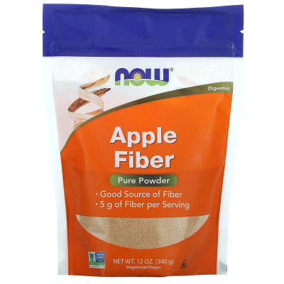 Now Foods Apple Fiber (Яблочная клетчатка, чистый порошок) 340 гр