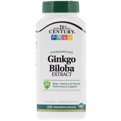 21st Century Ginkgo biloba Extract 200 капсул