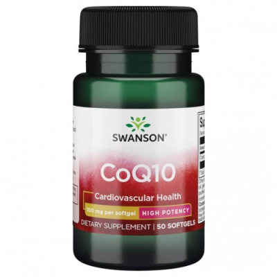 Swanson COQ10 (Коэнзим Q10) 100 мг 50 гелевых капсул