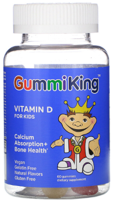 GummiKing Vitamin D for kids (Витамин Д для детей) 60 жевательных мармеладок