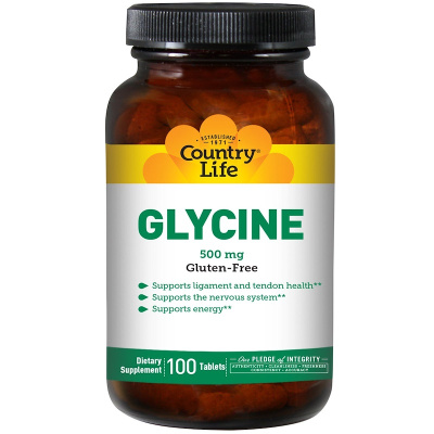 Country Life Glycine (Глицин) 500 мг 100 таблеток