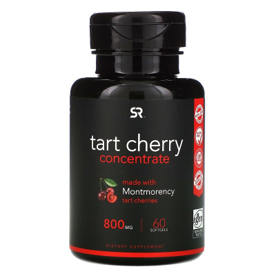 Sports Research Tart Cherry (концентрат вишни) 800 мг 60 мягких капсул