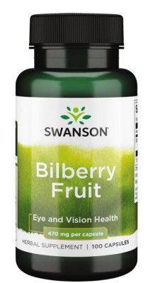 Swanson Bilberry Fruit (Фрукт черники) 470 мг 100 капсул, срок годности 12/2024