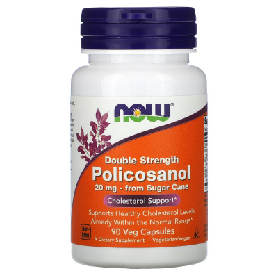 NOW Double Strength Policosanol (поликозанол) 20 мг 90 капсул