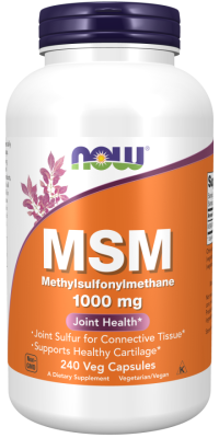 NOW MSM (МСМ метил-сульфонил-метан) 1000 мг 240 вег капсул