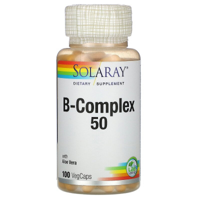 Solaray B-Complex 50 (Комплекс витаминов группы B) 100 капсул