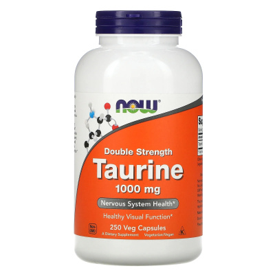 NOW Taurine (Таурин) 1000 мг 250 капсул