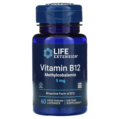 Life Extension Methylcobalamin (витамин B12 метилкобаламин) 5 мг 60 пастилок