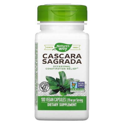 Nature's Way Cascara Sagrada (каскара) 270 мг 100 веганских капсул