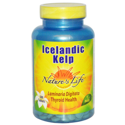 Nature's Life Icelandic Kelp (Исландские бурые водоросли) 500 таблеток