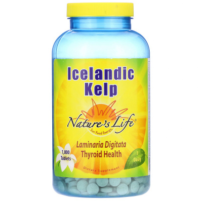 Nature's Life Icelandic Kelp (Исландские бурые водоросли) 1000 таблеток