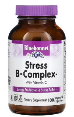 Bluebonnet Nutrition Stress B-Complex (Комплекс витаминов группы B) 100 вег капсул