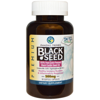 Amazing Herbs Black Seed (черный тмин) 500 мг 90 капсул