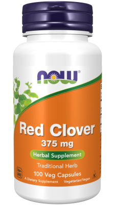NOW Red Clover (Красный клевер) 375 мг 100 вег капсул