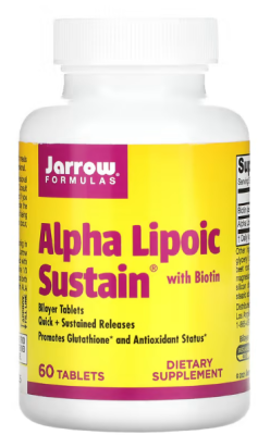 Jarrow Formulas Alpha Lipoic Sustain with Biotin (Альфа-липоевая кислота с биотином) 60 таблеток