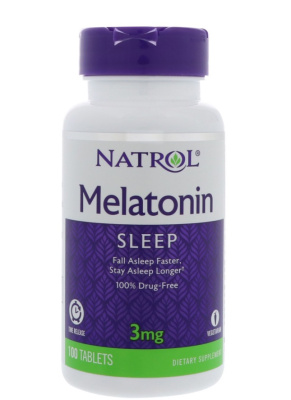 Natrol Melatonin (Мелатонин) 3 мг Time Release медленного высвобождения 100 таблеток