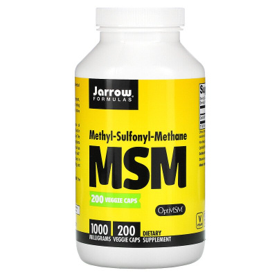 Jarrow Formulas MSM (Метилсульфонилметан) 1000 мг 200 растительных капсул