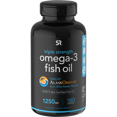 Sports Research Omega-3 Fish Oil (Рыбий жир с омега-3 тройная сила) 1250 мг 180 капсул