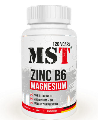 MST Zinc Magnesium B6 (Цинк Магний Б6) 120 веганских капсул, срок годности 30/11/2023