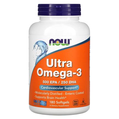 NOW Ultra Omega-3 500 EPA/250 DHA 180 капсул