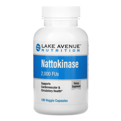 Lake Avenue Nutrition Nattokinase Proteolytic Enzyme (Наттокиназа протеолитический фермент) 2000 FU 180 вег. капсул