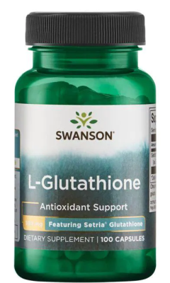 Swanson L-Glutathione (L-глутатион - с Setria Glutathione) 100 мг 100 капсул, 02/24