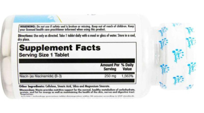 KAL Niacinamide (Ниацинамид) 250 мг 100 таблеток
