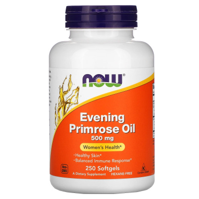 NOW Evening Primrose Oil (Масло примулы вечерней) 500 мг 250 капсул