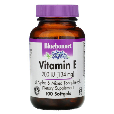 Bluebonnet Nutrition Vitamin E (Витамин E) 200 МЕ 100 капсул
