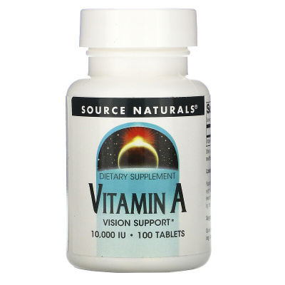 Source Naturals Vitamin A (Витамин А) 10 000 МЕ 100 таблеток