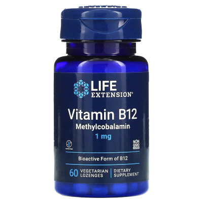 Life Extension Methylcobalamin (витамин B12 метилкобаламин) 1 мг 60 капсул