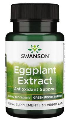 Swanson Eggplant Extract (Экстракт баклажанов) 450 мг 30 вег капсул, срок годности 08/2024