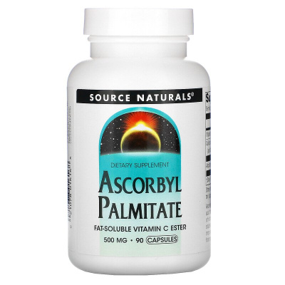 Source Naturals Ascorbyl Palmitate (аскорбил пальмитат) 500 мг 90 капсул