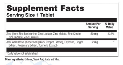 KAL Zinc (Цинк) 50 мг 60 таблеток